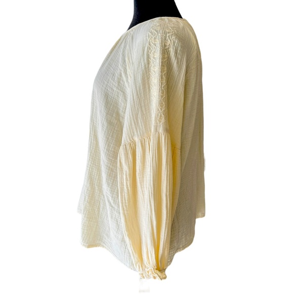 UNIVERSAL THREAD Peasant Puff Sleeve Top Dog Bone Size XL New With Tags - Picture 4 of 8